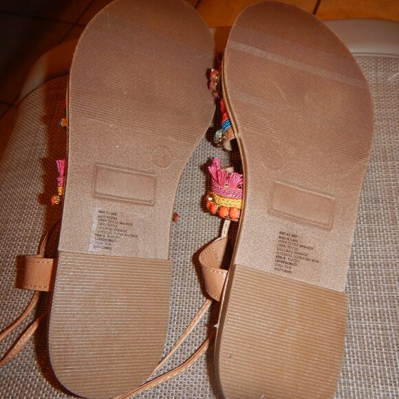 CANDIES SANDALS VERY COLORFUL LACE UP THE ANKLE - Picture 8 of 13